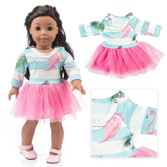 18in Baby Doll Clothes Dress Outfits Lace Skirt for American Girl & Baby Dolls
