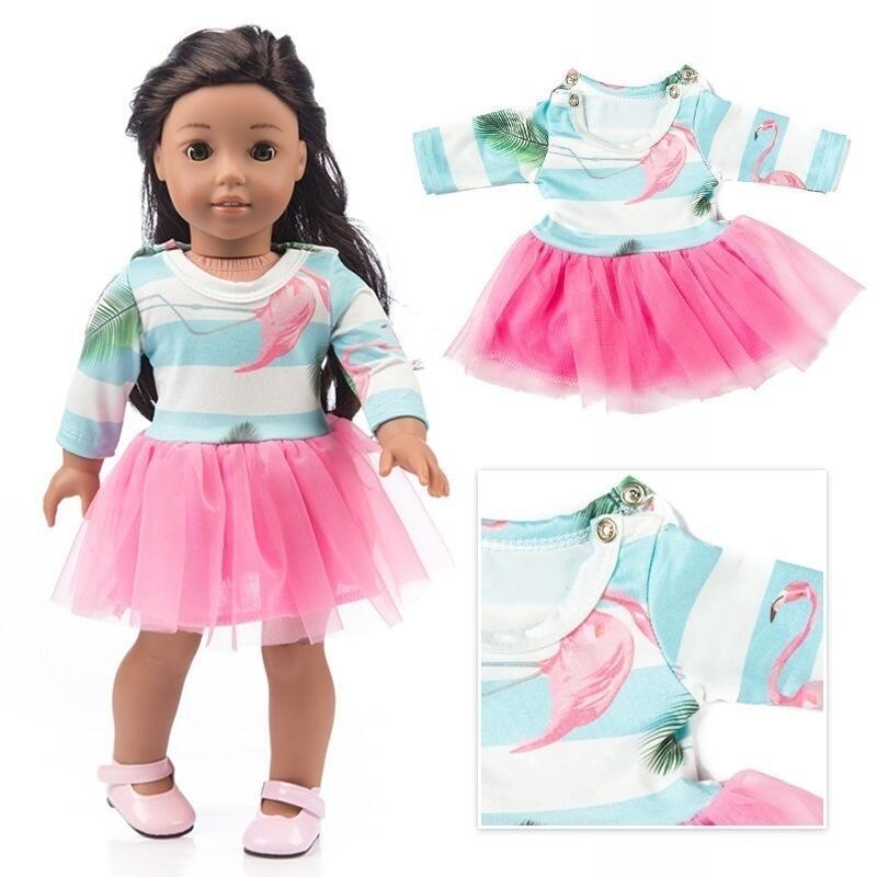 18in Baby Doll Clothes Dress Outfits Lace Skirt for American Girl & Baby Dolls