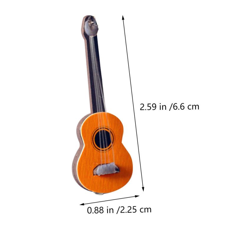 2Pcs Mini House Guitar Decoration Model Photo Props Furniture