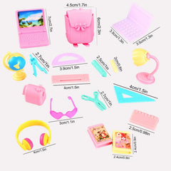 18pcs Mini Doll Accessories Set for Kids Educational Learning & Play