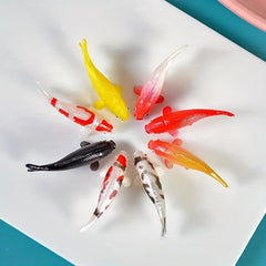 10pcs Dollhouse Goldfish Glass Fish Tank Aquarium Home Decor DIY