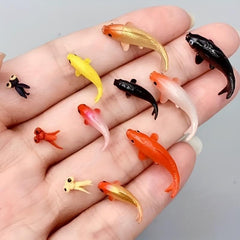 10pcs Dollhouse Goldfish Glass Fish Tank Aquarium Home Decor DIY
