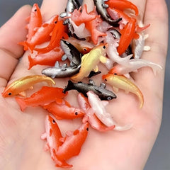 10pcs Dollhouse Goldfish Glass Fish Tank Aquarium Home Decor DIY