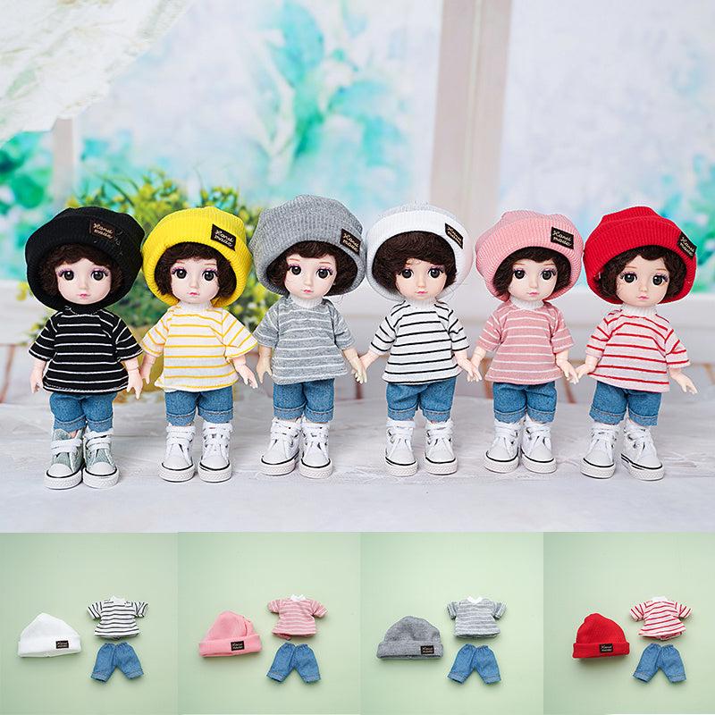 Mini Princess Clothes & Hat for DIY Dolls, Birthday - Doll Not Included
