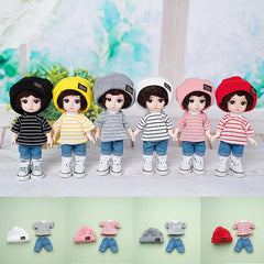 Mini Princess Clothes & Hat for DIY Dolls, Birthday - Doll Not Included