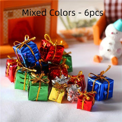 6pcs 1:12 Dollhouse Christmas Tree Decorations