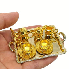 Dollhouse Miniature Tea Set 1:12 Scale Kitchen Party Plates