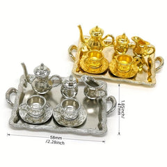 Dollhouse Miniature Tea Set 1:12 Scale Kitchen Party Plates
