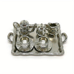 Dollhouse Miniature Tea Set 1:12 Scale Kitchen Party Plates
