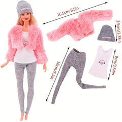 Doll Clothing Accessories Plush Vest Jacket Skirt Suit for 27-42'' Doll