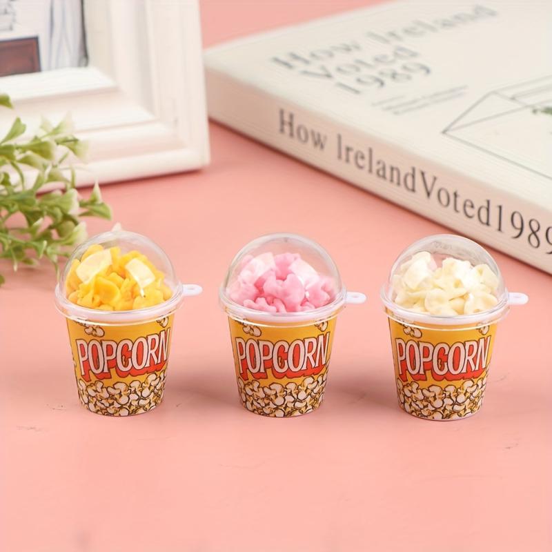 1/12 Dollhouse Popcorn Bucket Snacks Pretend Food Decoration Prop Toys