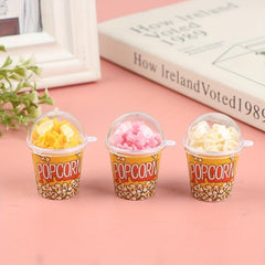 1/12 Dollhouse Popcorn Bucket Snacks Pretend Food Decoration Prop Toys