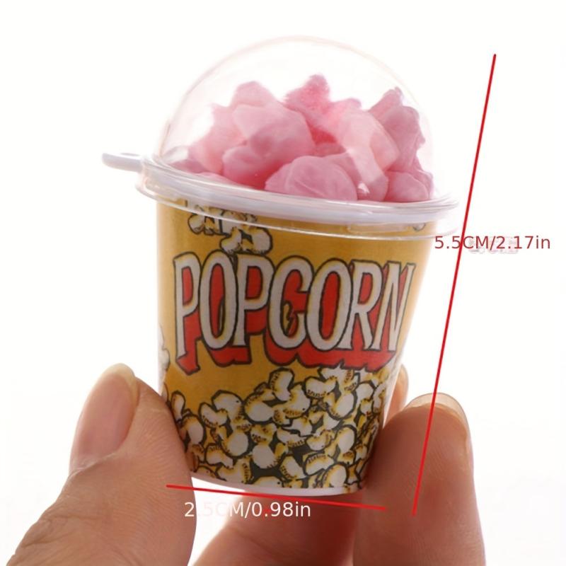 1/12 Dollhouse Popcorn Bucket Snacks Pretend Food Decoration Prop Toys