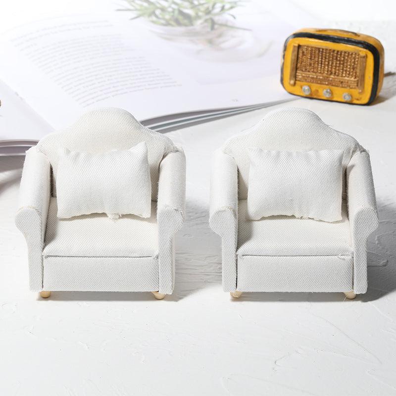 1:12 Dollhouse Mini Fabric Sofa Furniture DIY Model Toy Gift for Kids