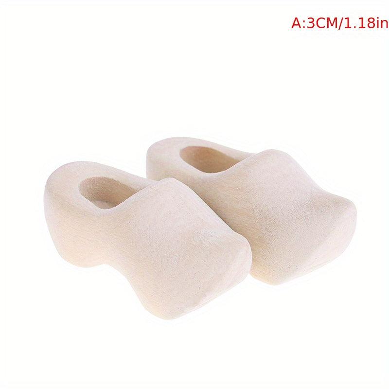 1 Pair 1 12 Dollhouse Wooden Shoes DIY Accessories