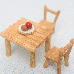 3pcs Resin Mini Dollhouse Swing Set Simulation Play House Toys
