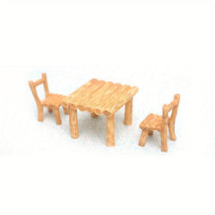 3pcs Resin Mini Dollhouse Swing Set Simulation Play House Toys