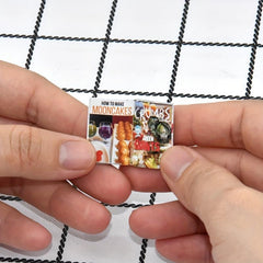 1:12 Scale Miniature Books & Accessories for Dollhouse Decor & Pretend Play