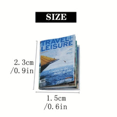 1:12 Scale Miniature Books & Accessories for Dollhouse Decor & Pretend Play