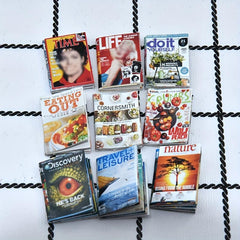 1:12 Scale Miniature Books & Accessories for Dollhouse Decor & Pretend Play