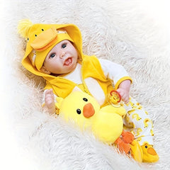 Reborn Baby Dolls Clothes 5pcs Set Yellow Duck Outfit for 50-55 Reborn Doll