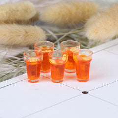 5Pcs Mini 1 12 Dollhouse Food Lemon Tea Cups - Doll House Accessory