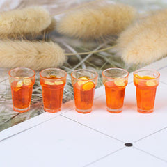 5Pcs Mini 1 12 Dollhouse Food Lemon Tea Cups - Doll House Accessory
