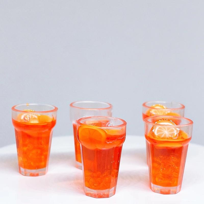 5Pcs Mini 1 12 Dollhouse Food Lemon Tea Cups - Doll House Accessory