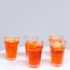 5Pcs Mini 1 12 Dollhouse Food Lemon Tea Cups - Doll House Accessory