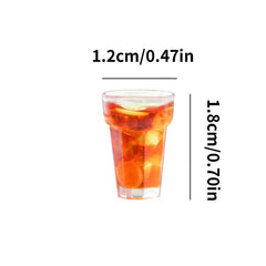 5Pcs Mini 1 12 Dollhouse Food Lemon Tea Cups - Doll House Accessory