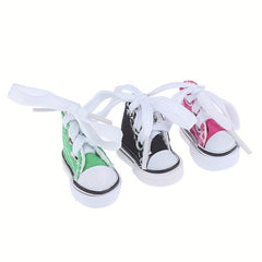 1 Pair Mini Finger Shoes Canvas Boots 1/6 Doll Skateboard Shoe