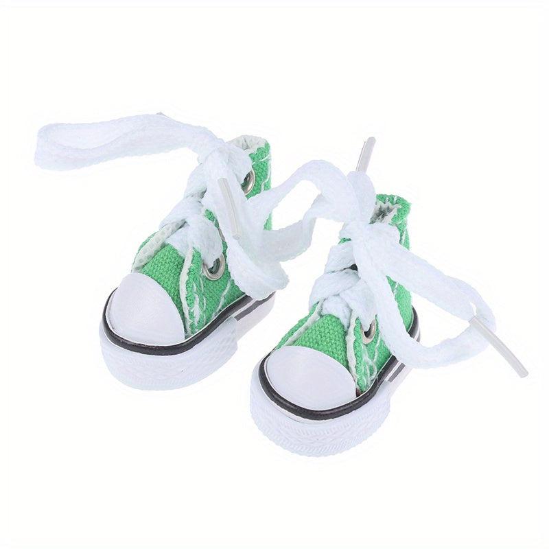 1 Pair Mini Finger Shoes Canvas Boots 1/6 Doll Skateboard Shoe