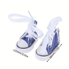 1 Pair Mini Finger Shoes Canvas Boots 1/6 Doll Skateboard Shoe