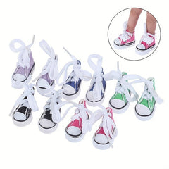 1 Pair Mini Finger Shoes Canvas Boots 1/6 Doll Skateboard Shoe