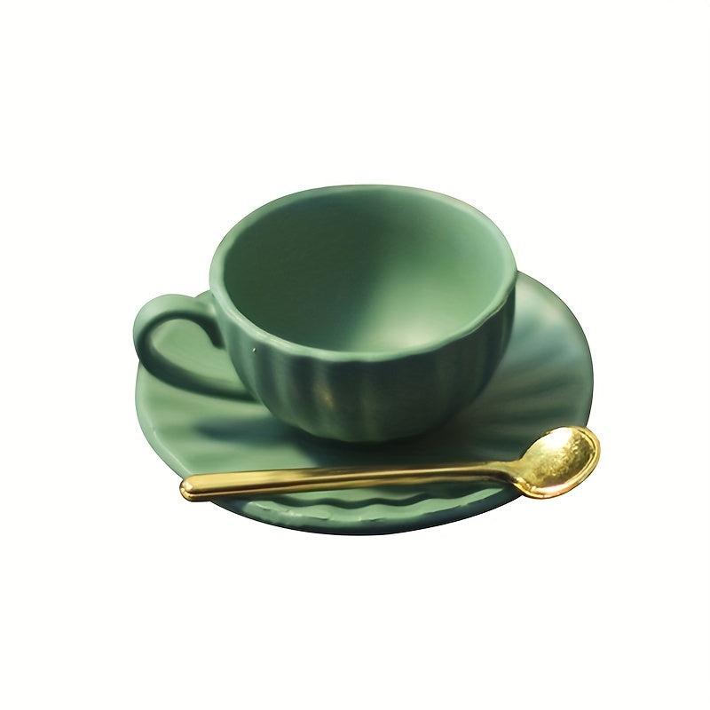 3pcs 1:12 Dollhouse Mini Furniture Coffee Cup Saucer Spoon Set