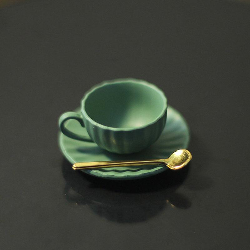 3pcs 1:12 Dollhouse Mini Furniture Coffee Cup Saucer Spoon Set