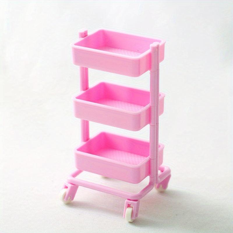 Mini Storage Cart & 2 Boards Set Handcart Toy for Kids