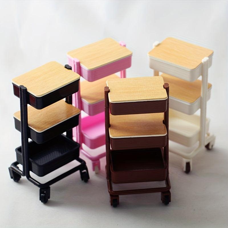 Mini Storage Cart & 2 Boards Set Handcart Toy for Kids