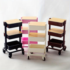 Mini Storage Cart & 2 Boards Set Handcart Toy for Kids