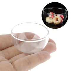 1/12 Dollhouse Glass Soup Plate Toy