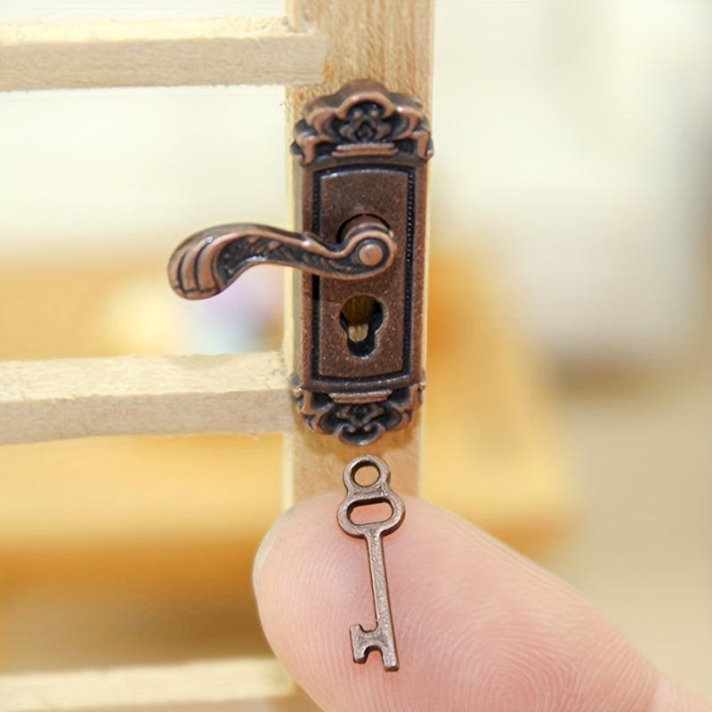 Dollhouse Decor Door Lock Model for Halloween Thanksgiving Christmas