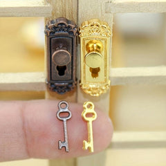 Dollhouse Decor Door Lock Model for Halloween Thanksgiving Christmas