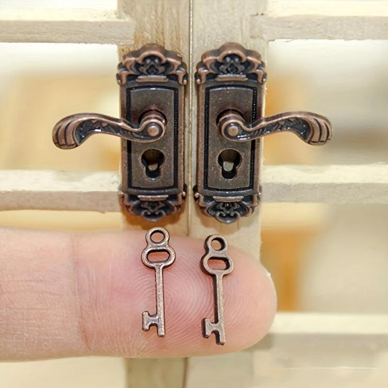 Dollhouse Decor Door Lock Model for Halloween Thanksgiving Christmas