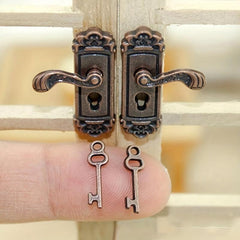 Dollhouse Decor Door Lock Model for Halloween Thanksgiving Christmas