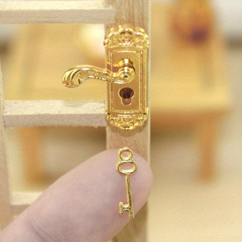 Dollhouse Decor Door Lock Model for Halloween Thanksgiving Christmas