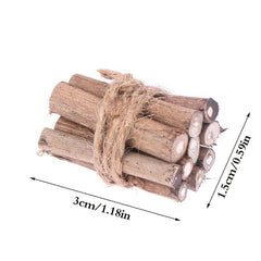 1:12 Dollhouse Mini Firewood Winter Scene Ornaments for Children