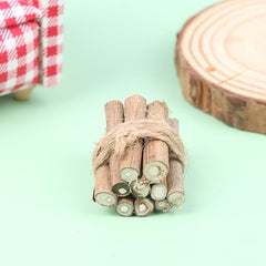1:12 Dollhouse Mini Firewood Winter Scene Ornaments for Children