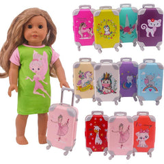Animal Print Luggage Chaffy Doll Storage Box