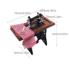 Dollhouse Sewing Machine Craft Handicraft Decoration Gift