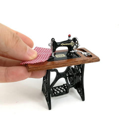 Dollhouse Sewing Machine Craft Handicraft Decoration Gift